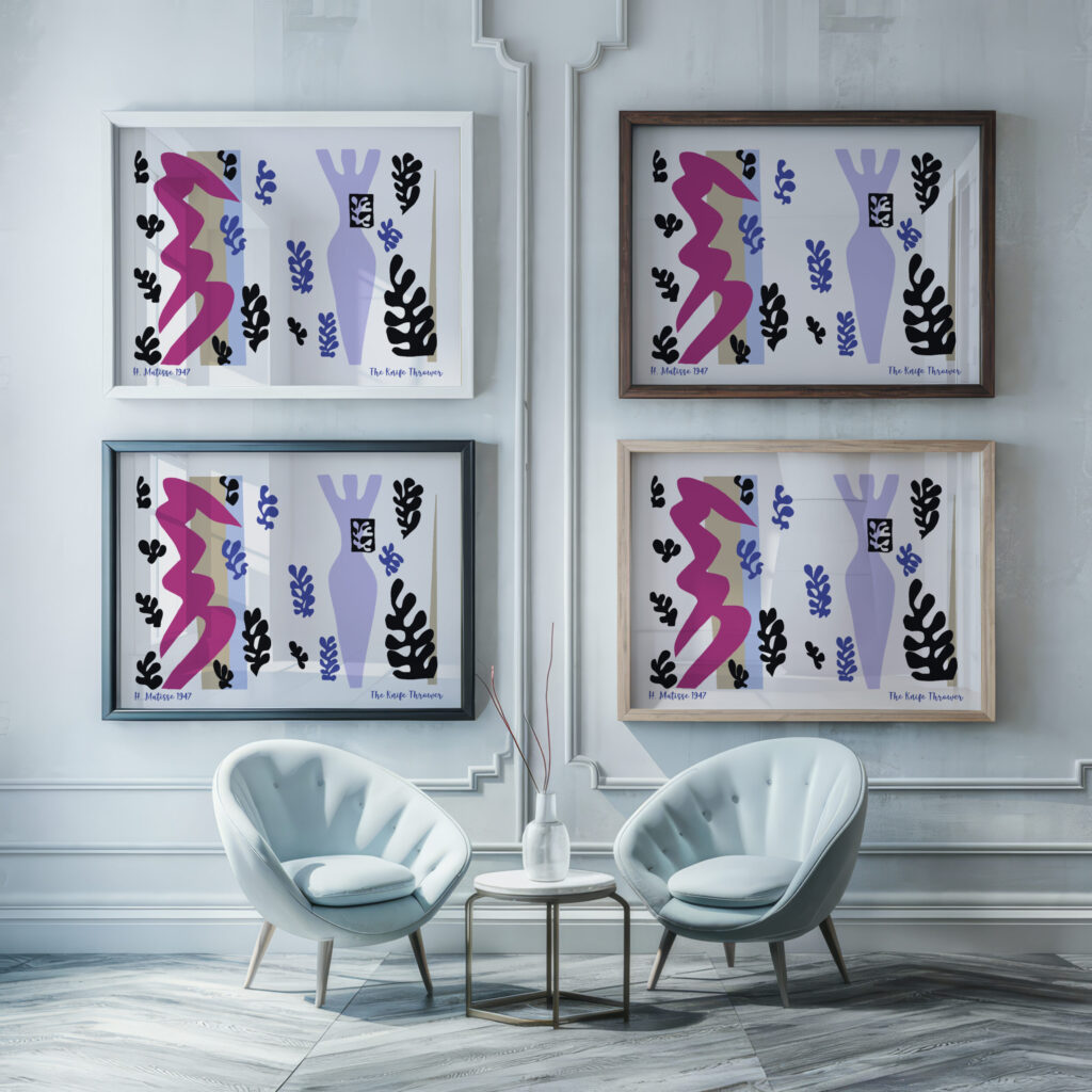 0025 Matisse TheKnifeThrower 1947 framed posters mockup