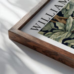 0026 william morris animals exhibition 3x4 close up dark wood mockup