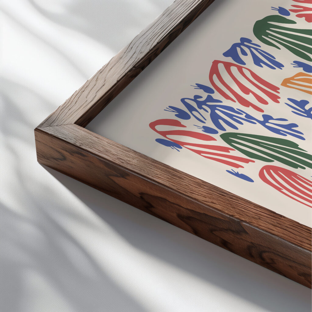 0029 Matisse laperruche 1952 close up dark wood mockup