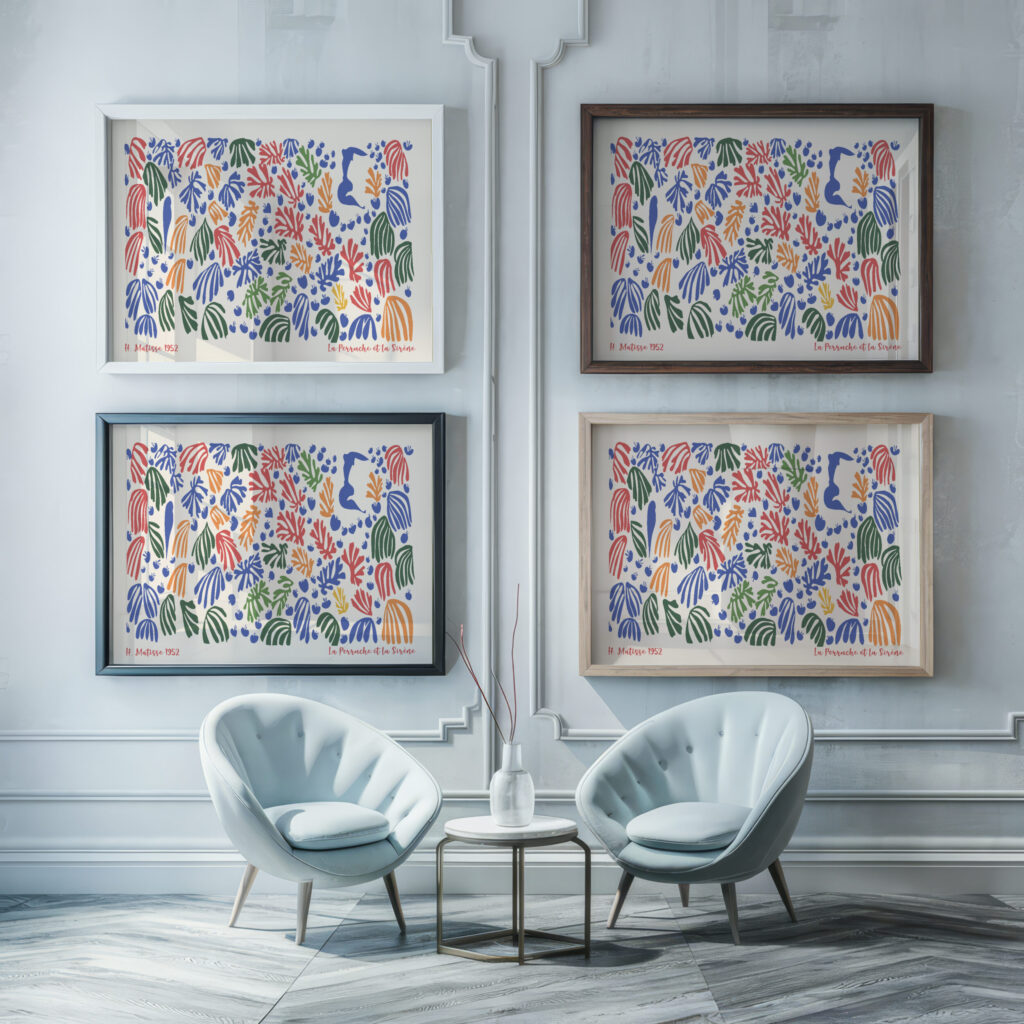 0029 Matisse laperruche 1952 framed posters mockup 0029 Matisse laperruche 1952 framed posters mockup
