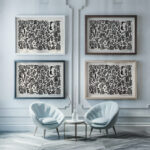 0029 Matisse laperruche black 3x4 framed posters mockup