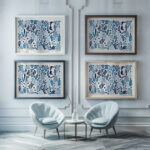 0029 Matisse laperruche blue 3x4 framed posters mockup