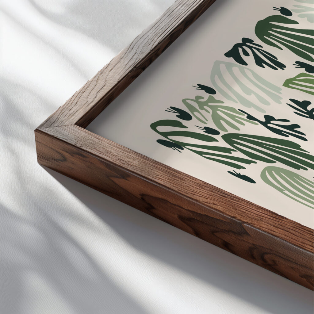 0029 Matisse laperruche green 3x4 close up dark wood mockup