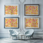 0029 Matisse laperruche orange 3x4 framed posters mockup