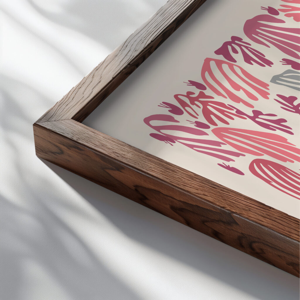 0029 Matisse laperruche pink 3x4 close up dark wood mockup