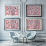 0029 Matisse laperruche pink 3x4 framed posters mockup