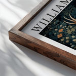 0030 william morris animals exhibition 3x4 close up dark wood mockup