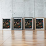 0030 william morris animals exhibition 3x4 framed posters mockup