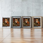 0031 william morris animals exhibition 3x4 framed posters mockup