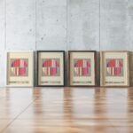 0032 bauhaus5 muted 3x4 framed posters mockup