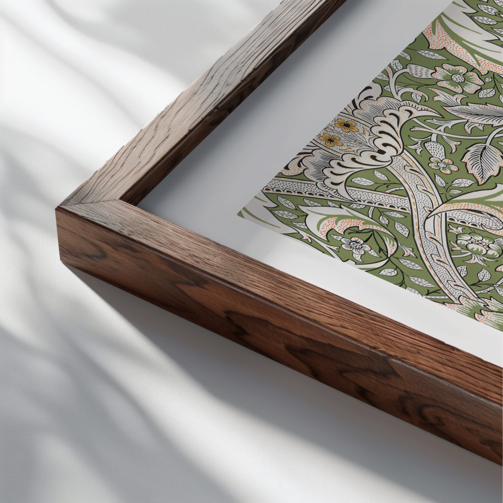 0032 morris Windrush 1883 3x4 close up dark wood mockup