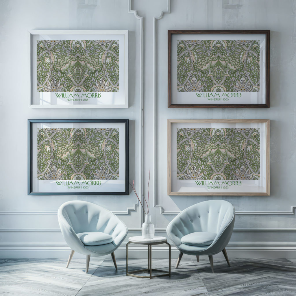 0032 morris Windrush 1883 3x4 framed posters mockup
