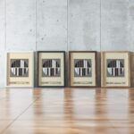 0033 bauhaus5 neutral 3x4 framed posters mockup
