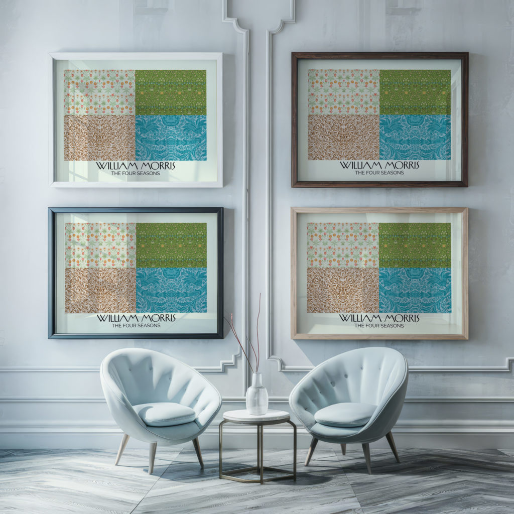 0033 morris 4seasons 3x4 framed posters mockup