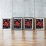 0033 william morris animals exhibition 3x4 framed posters mockup