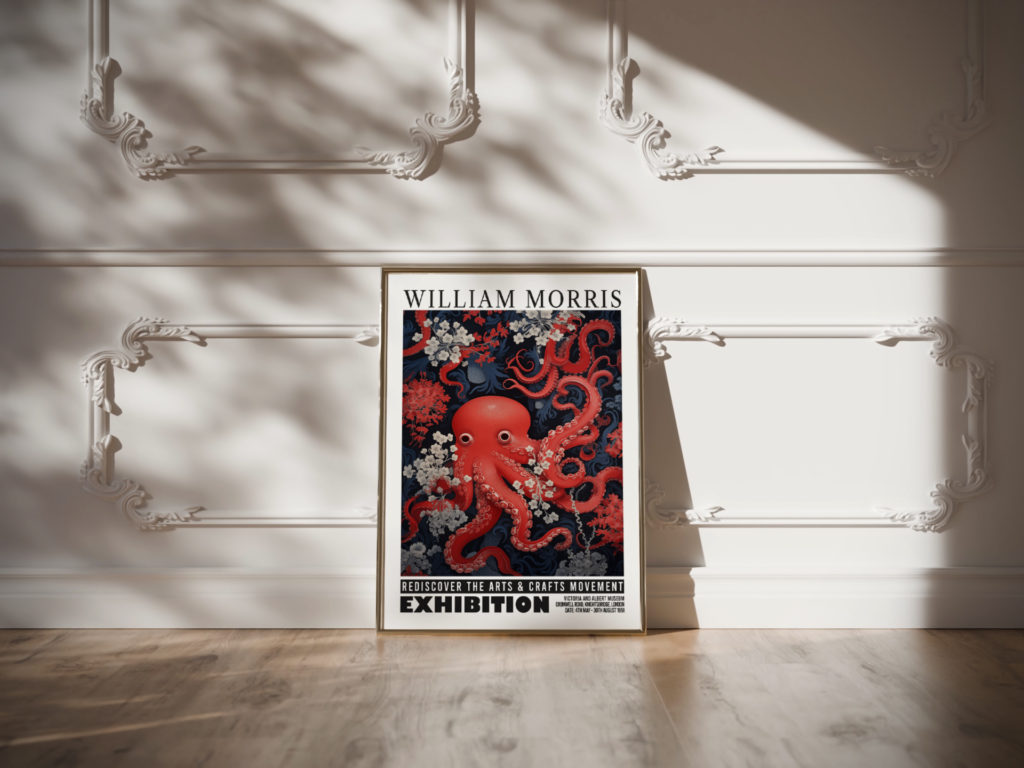 0033 william morris animals exhibition 3x4 video mockup