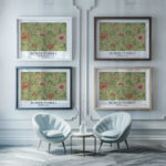 0034 rome flower market 3x4 framed posters mockup