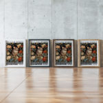 0034 william morris animals exhibition 3x4 framed posters mockup