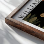 0035 william morris animals exhibition 3x4 close up dark wood mockup
