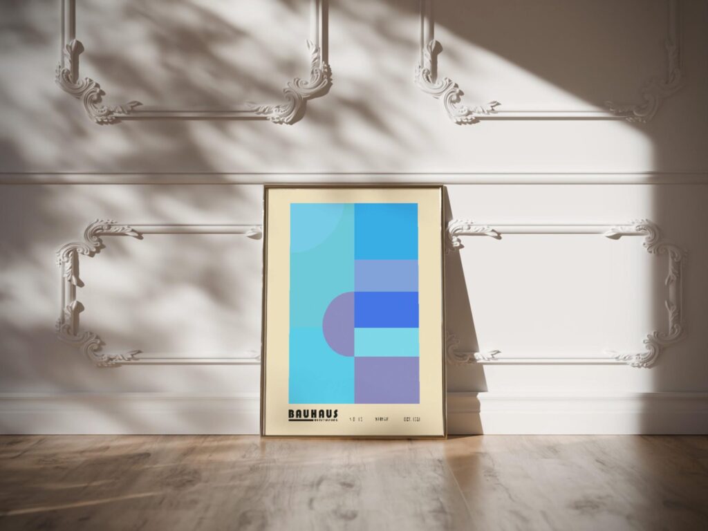 0036 bauhaus6 blue 3x4 video mockup