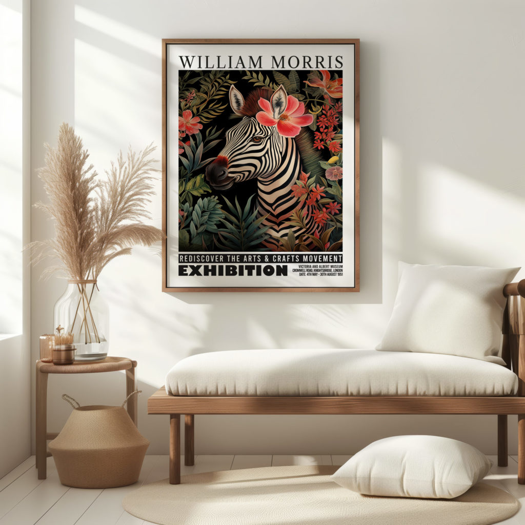 0036 william morris animals exhibition 3x4 5 mockup