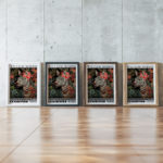 0036 william morris animals exhibition 3x4 framed posters mockup