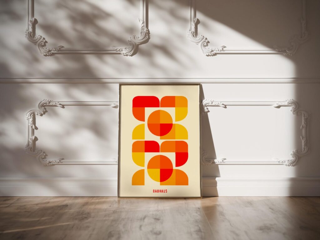 0054 bauhaus8 orange 3x4 video mockup