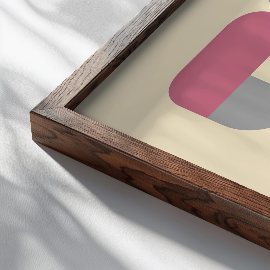 0055 bauhaus8 pink 3x4 close up dark wood mockup
