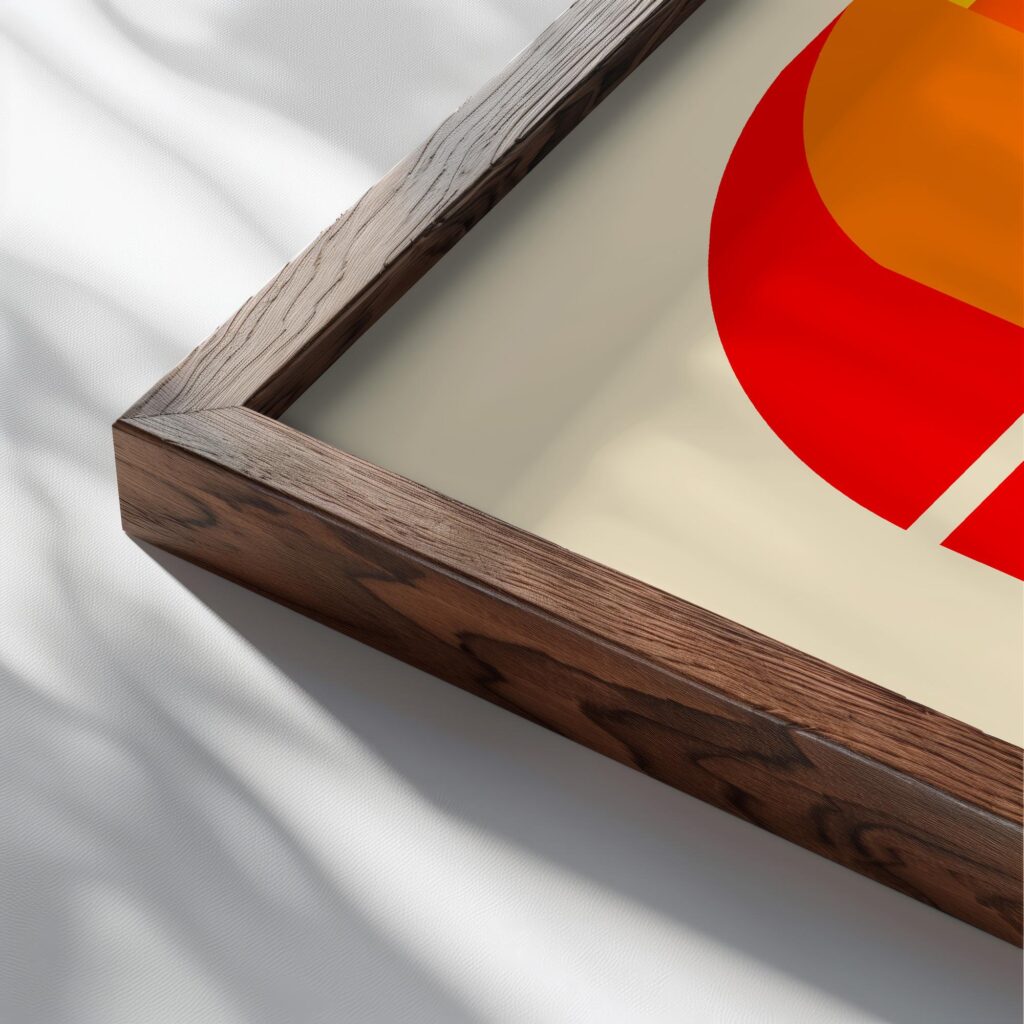 0061 bauhaus9 orange close up dark wood mockup