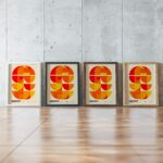 0061 bauhaus9 orange framed posters mockup