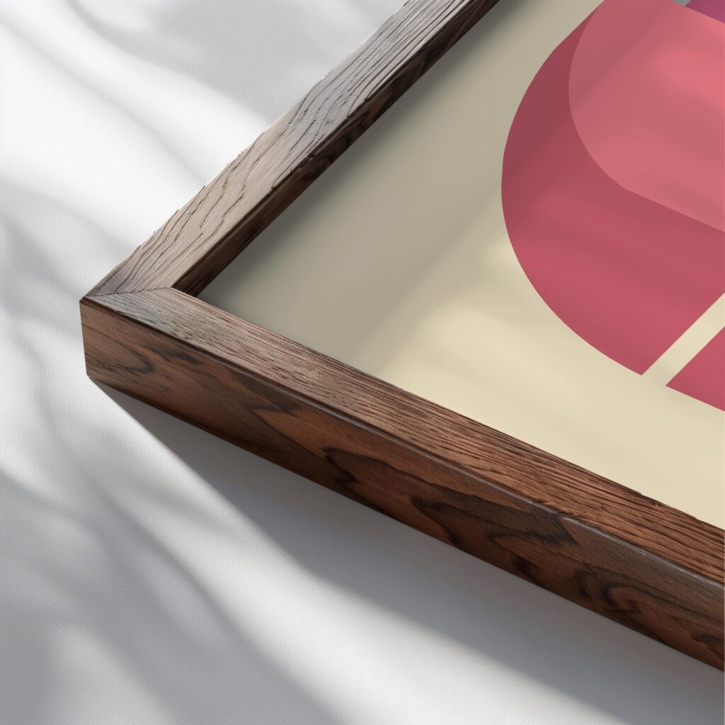 0062 bauhaus9 pink close up dark wood mockup