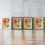 0064 bauhaus9 summer 3x4 framed posters mockup