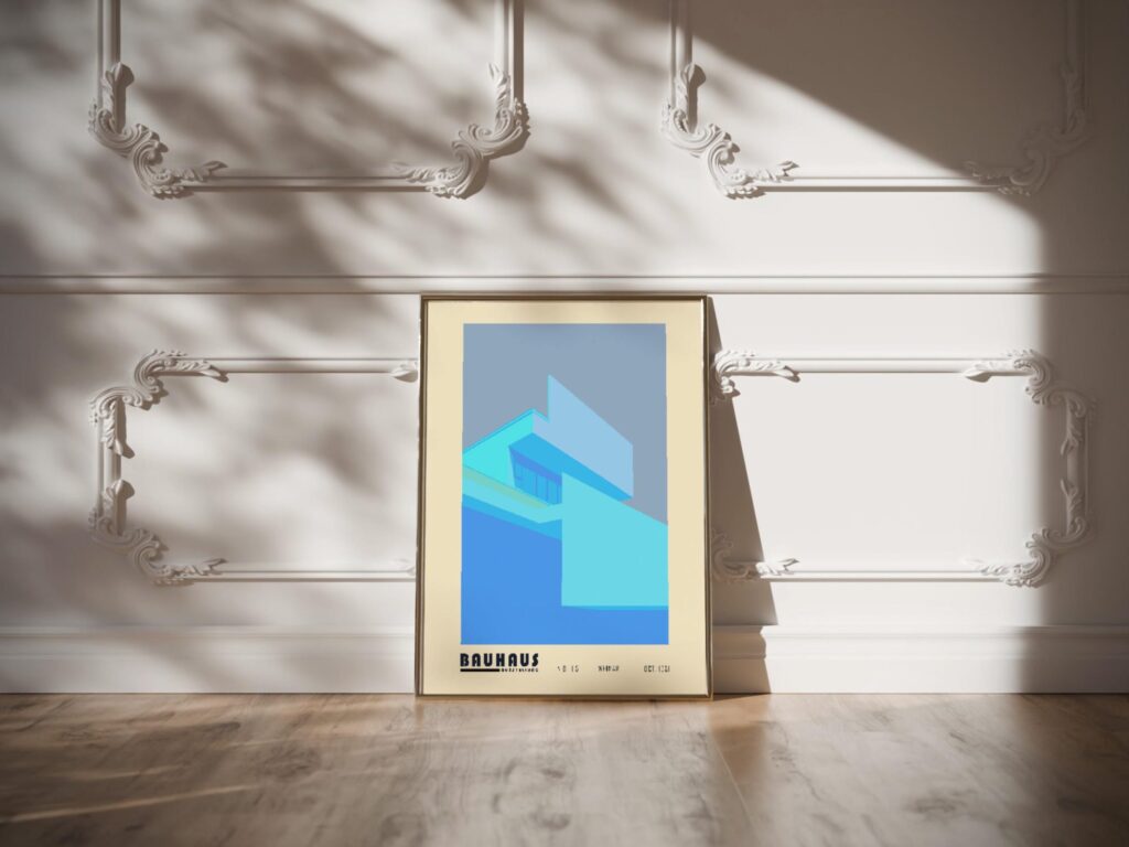 0072 bauhaus11 blue 3x4 video mockup