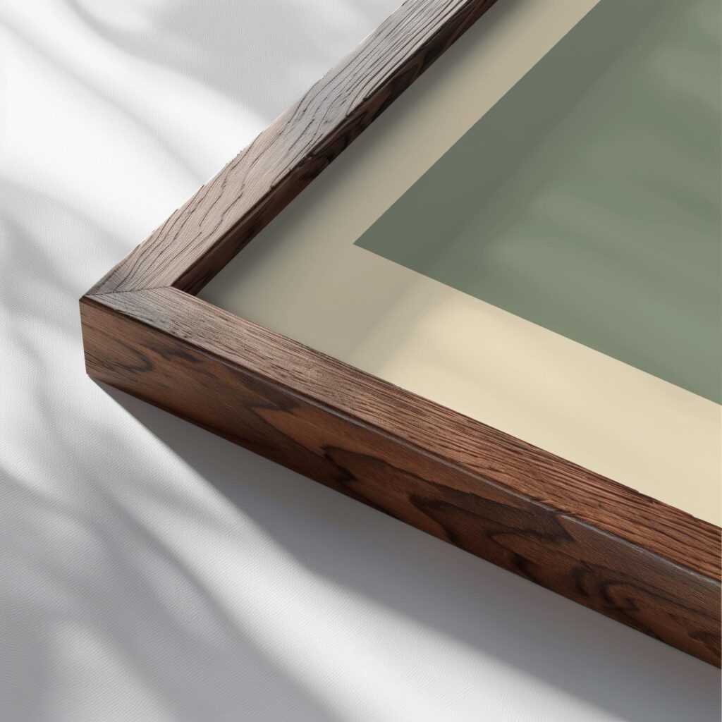 0074 bauhaus11 green 3x4 close up dark wood mockup