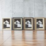 0076 bauhaus11 neutral 3x4 framed posters mockup