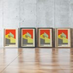 0078 bauhaus11 summer 3x4 framed posters mockup
