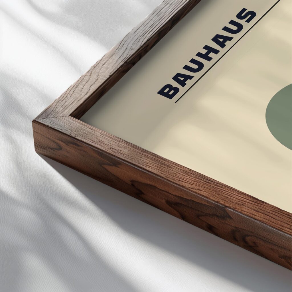 0081 bauhaus12 green 3x4 close up dark wood mockup
