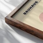 0084 bauhaus12 pink 3x4 close up dark wood mockup