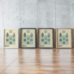 0096 bauhaus15 green 3x4 framed posters mockup