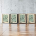 0105 bauhaus17 green 3x4 framed posters mockup