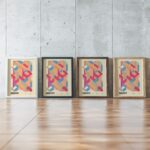0106 bauhaus17 muted 3x4 framed posters mockup