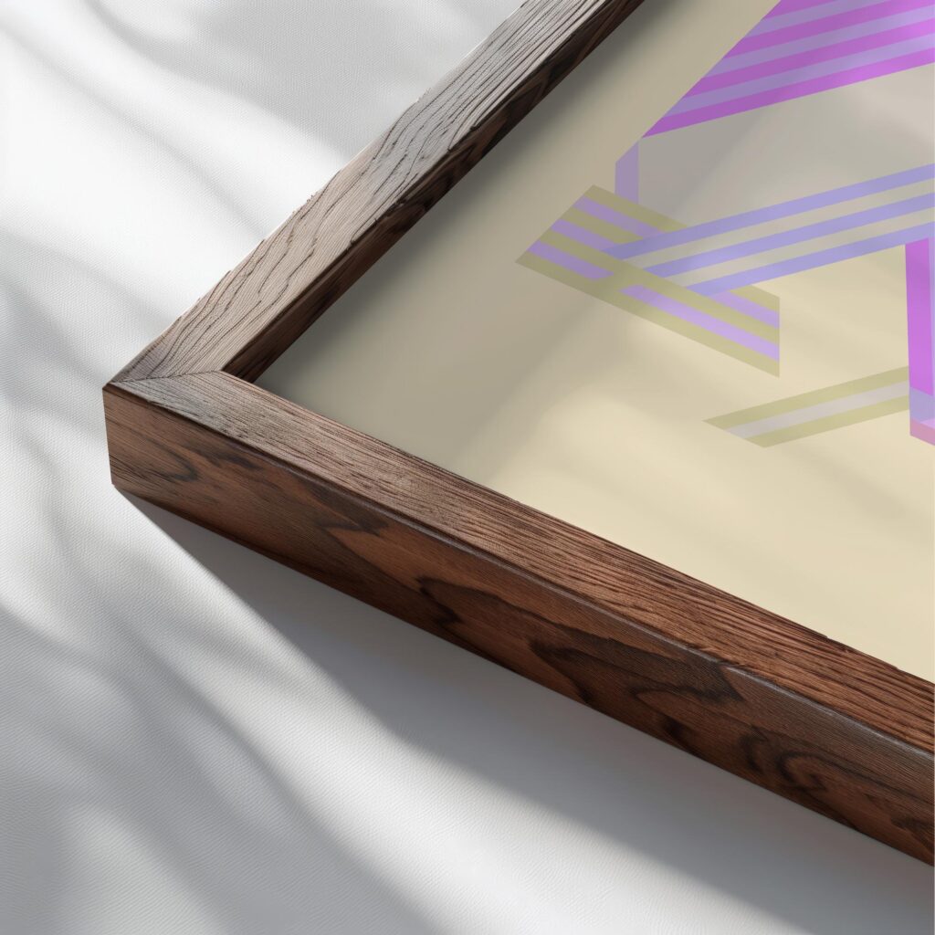 0108 bauhaus17 pink 3x4 close up dark wood mockup