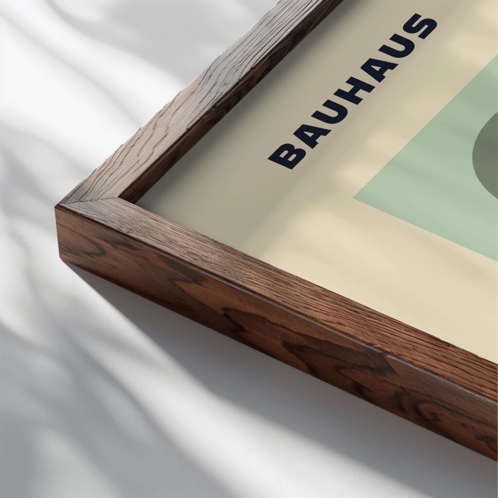 0112 bauhaus18 green 3x4 close up dark wood mockup