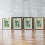 0112 bauhaus18 green 3x4 framed posters mockup