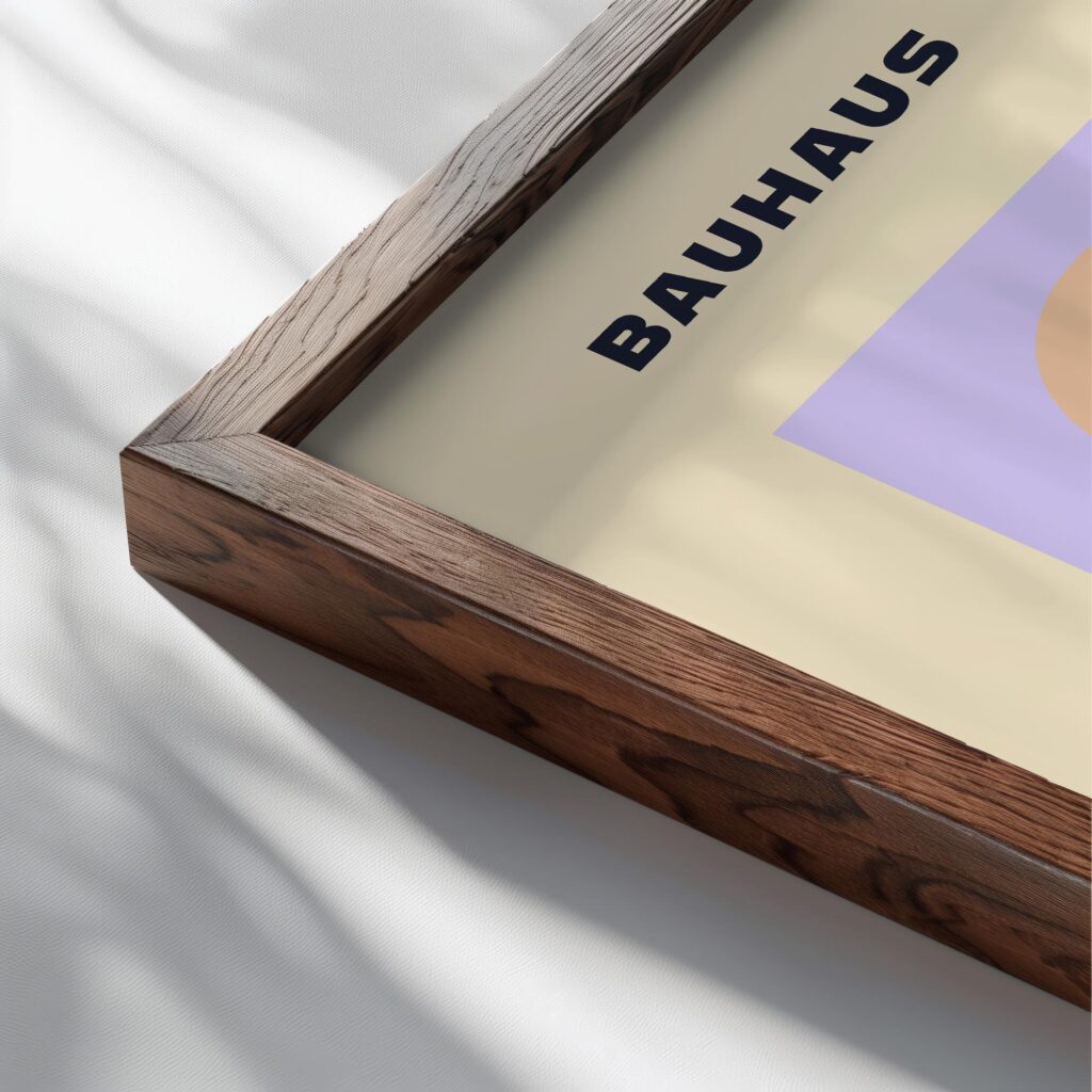 0115 bauhaus18 pink 3x4 close up dark wood mockup