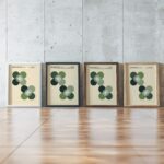 0119 bauhaus19 green 3x4 framed posters mockup