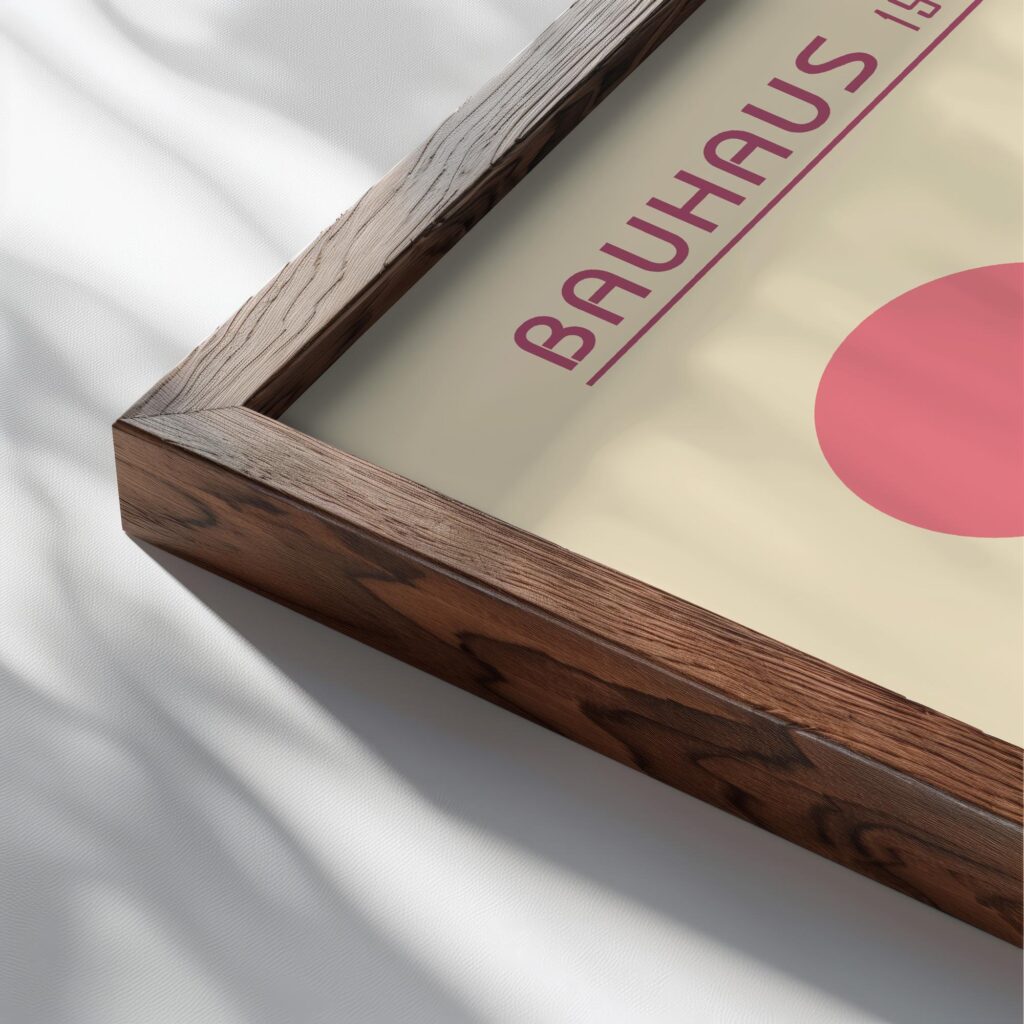 0123 bauhaus19 pink 3x4 close up dark wood mockup