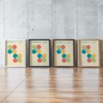 0124 bauhaus19 retro 3x4 framed posters mockup
