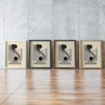 0130 bauhaus20 neutral 3x4 framed posters mockup