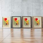 0132 bauhaus20 summer 3x4 framed posters mockup